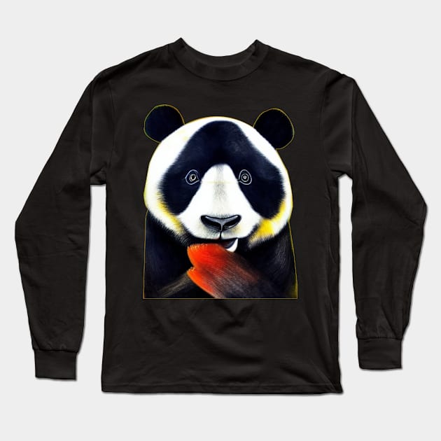 panda in love Long Sleeve T-Shirt by Bari-520